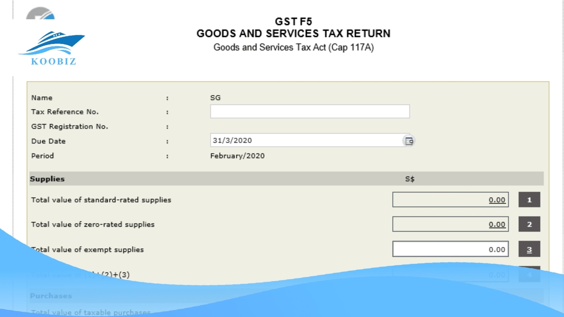 Form F5 and GST tax for Singapore businesses