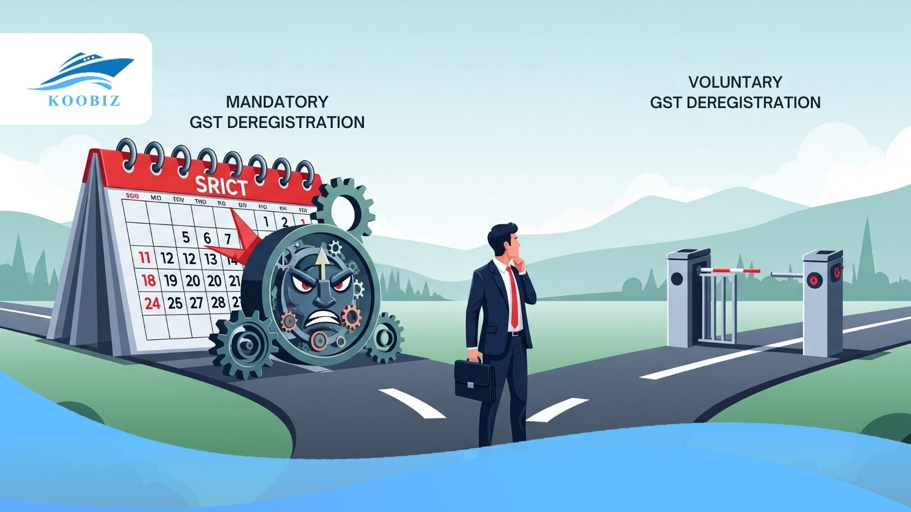 GST Illustration: Mandatory, Voluntary & S$1M Threshold