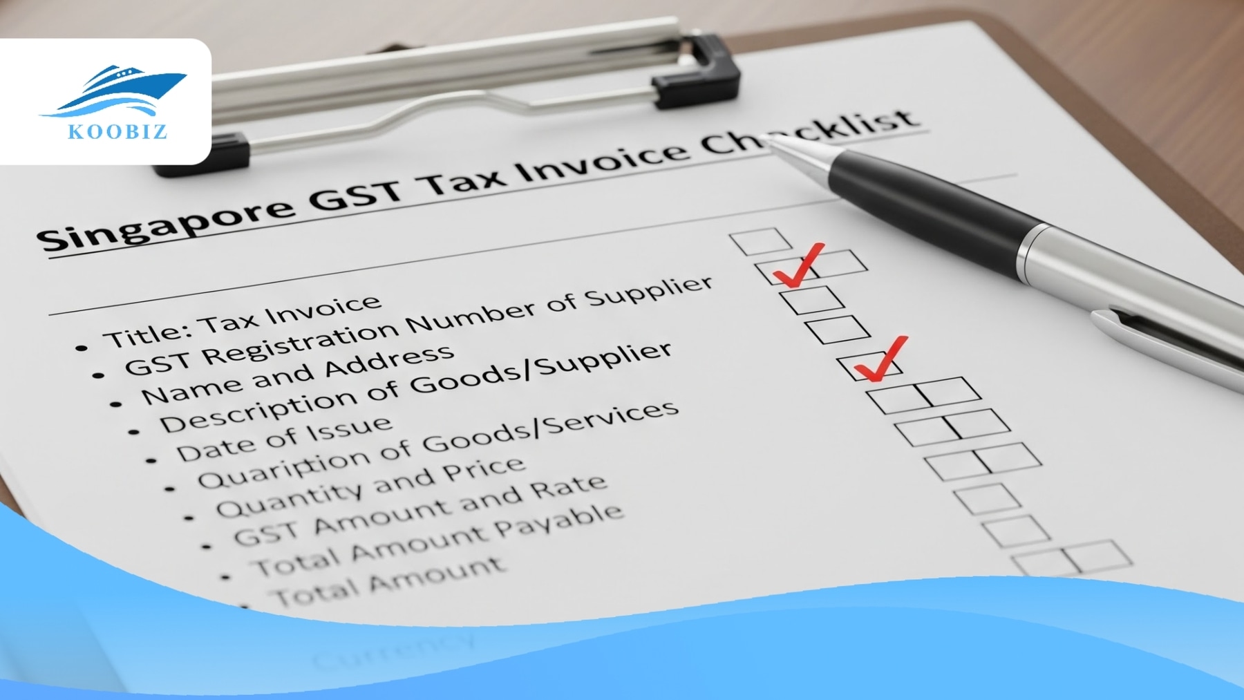 Checklist of Mandatory Requirements for a Valid Tax Invoice