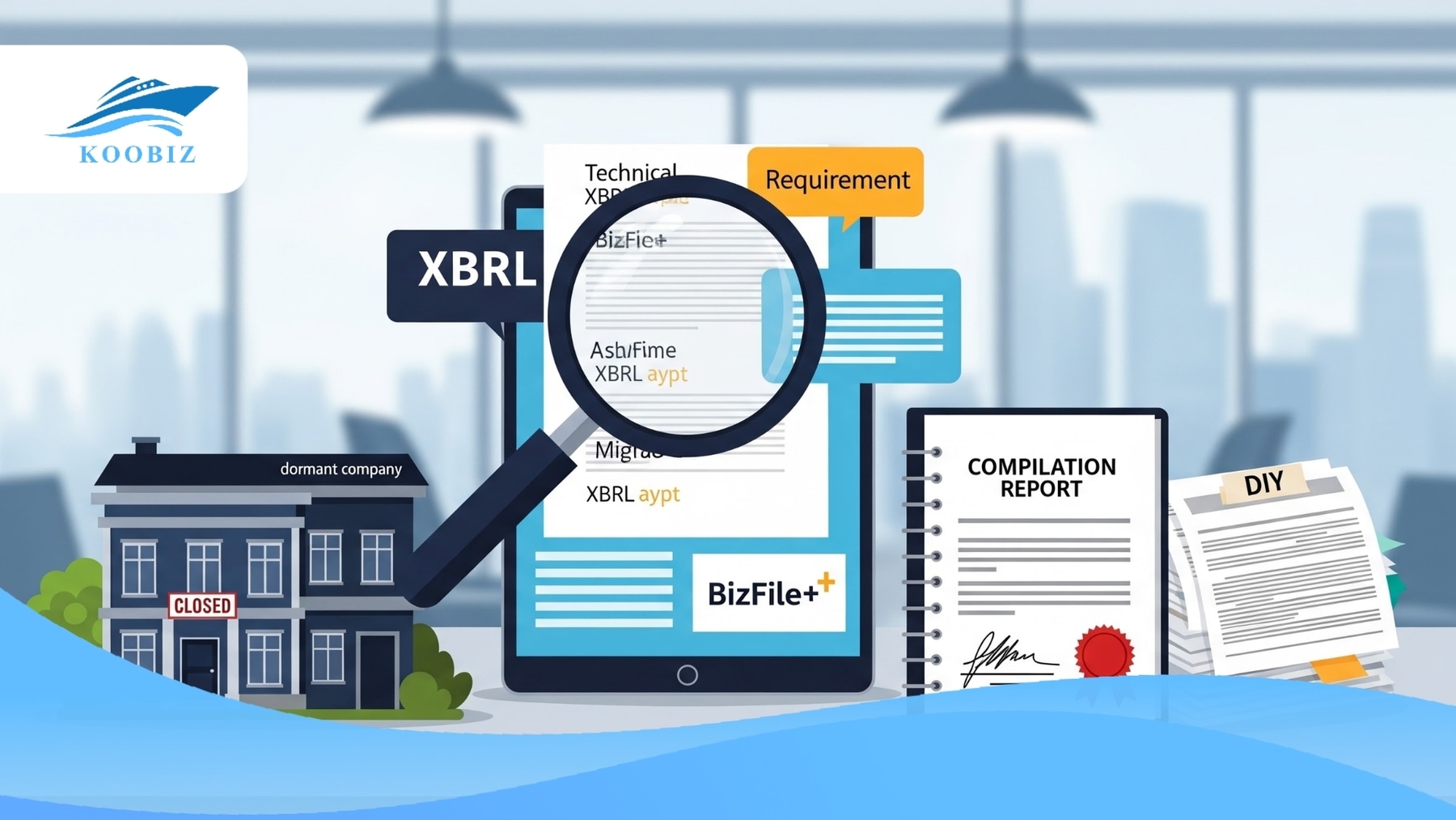 XBRL compliance, dormant company, and compilation