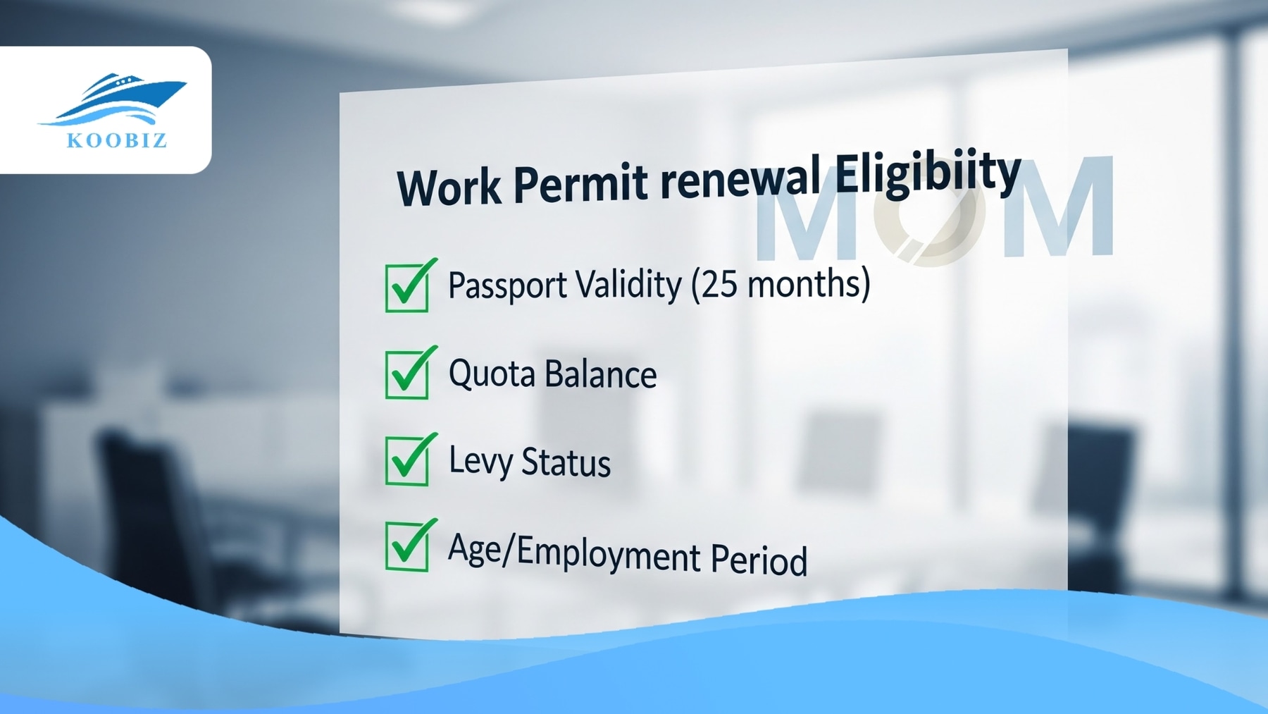 Checklist for Singapore Work Permit Renewal Checklist for Singapore Work Permit Renewal
