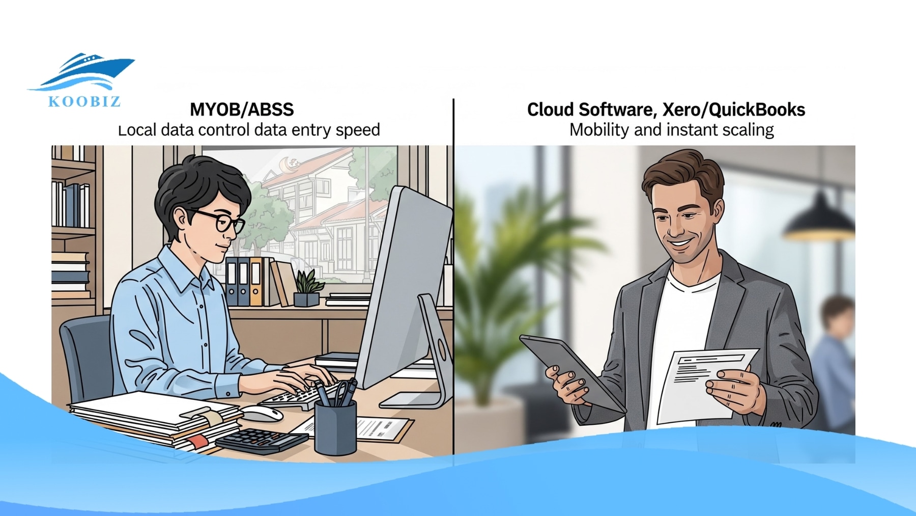 Comparison of MYOB (desktop) and Cloud Accounting software