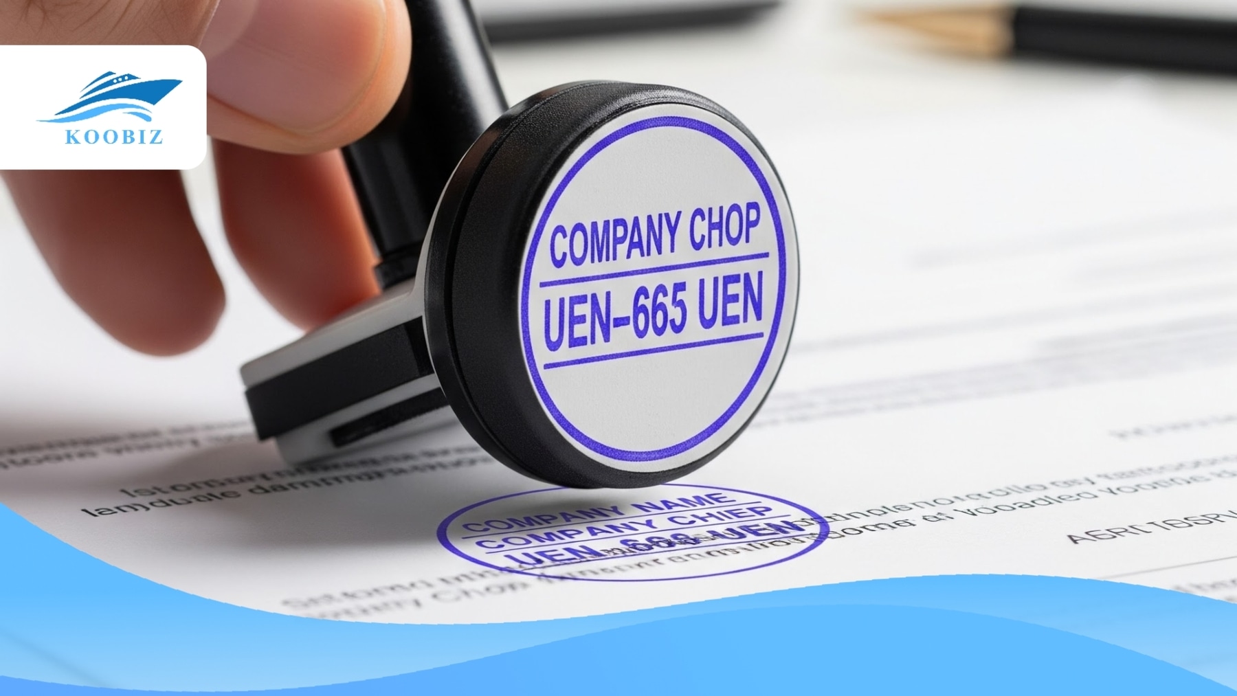 The company's rubber stamp (chop) on a Singapore document