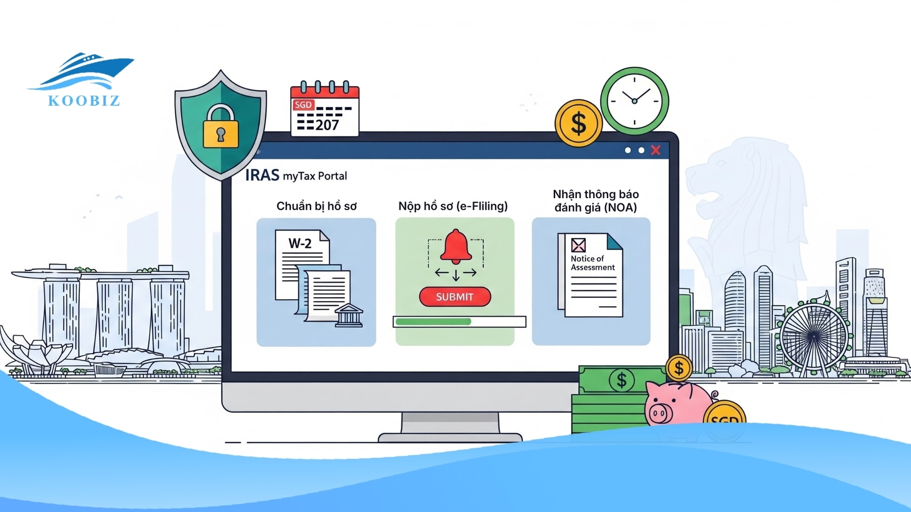 Khai thuế PIT Singapore qua myTax Portal